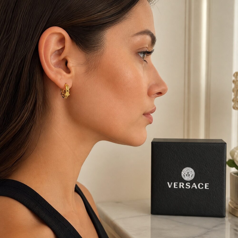 Versace Bold Statement Earrings Style 10 | New with Box - Picture 8 of 9
